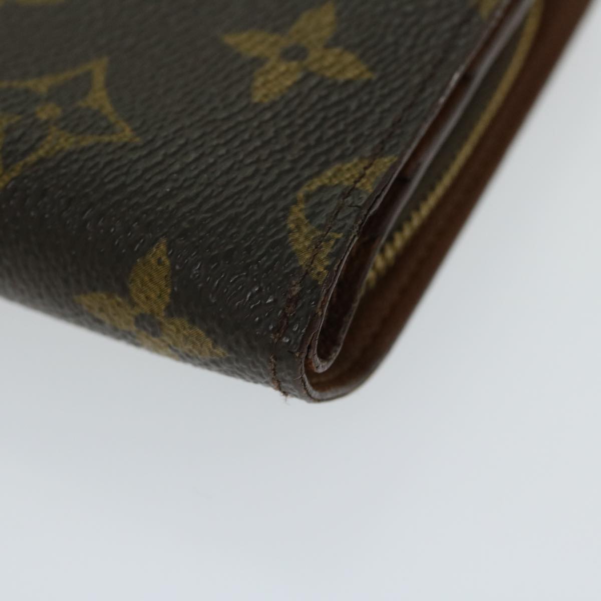 LOUIS VUITTON Monogram Porto Papie Zip Wallet M61207 LV yk10735