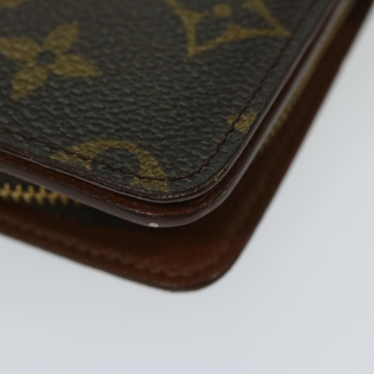LOUIS VUITTON Monogram Porto Papie Zip Wallet M61207 LV yk10735