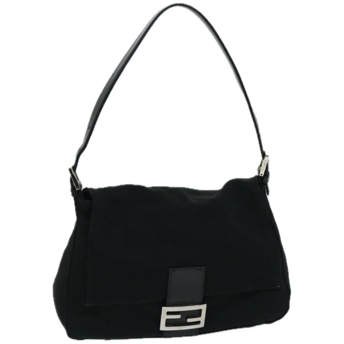 Luxury FendiMamma Baguette Shoulder Bag Nylon Blackyk10749