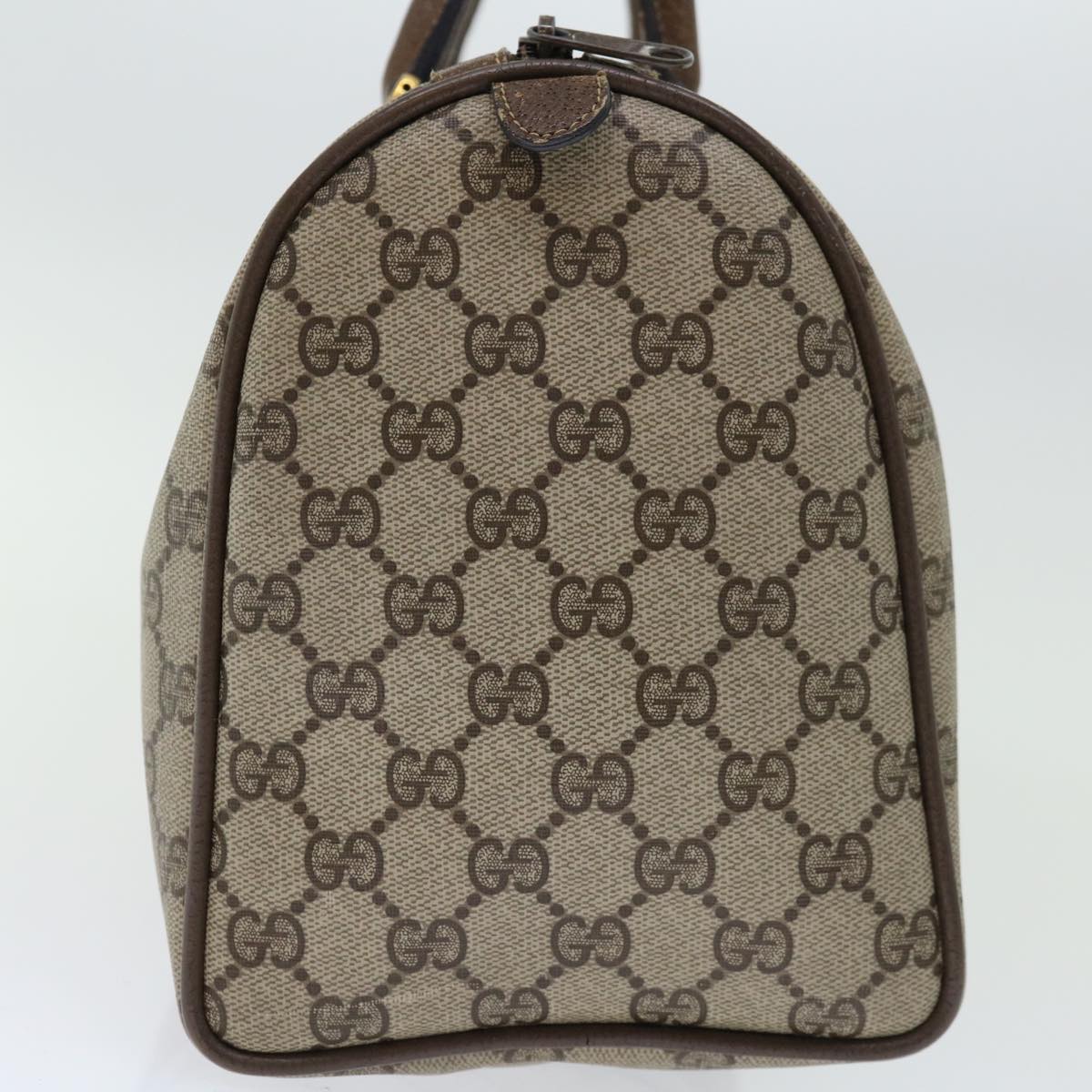 GUCCI GG Supreme Web Sherry Line Boston Bag Beige Red 39 02 007  10775