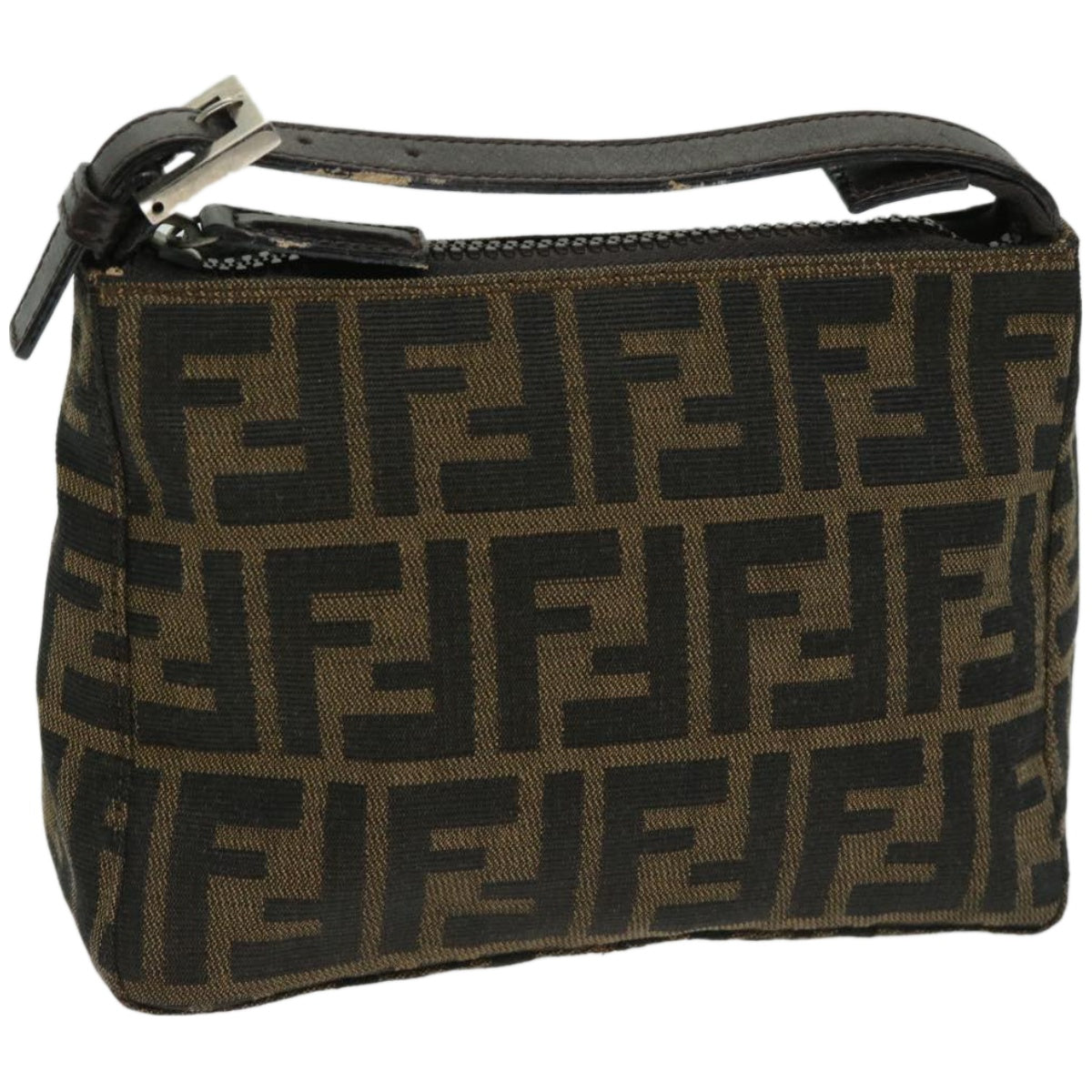 Luxury FendiZucca Canvas Hand Bag Black Brownyk10821