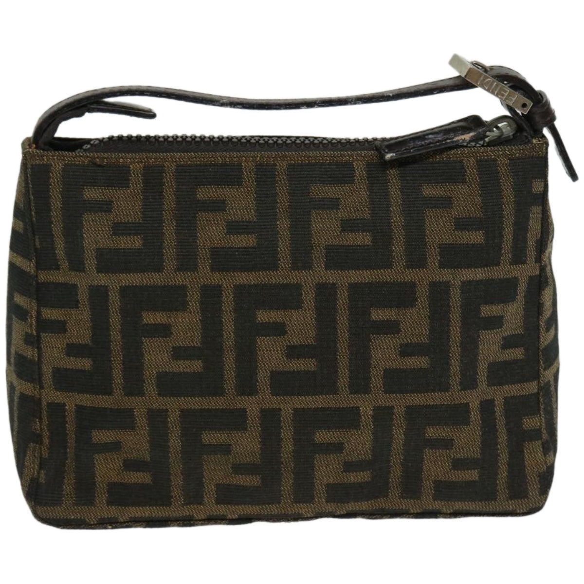 Luxury FendiZucca Canvas Hand Bag Black Brownyk10821
