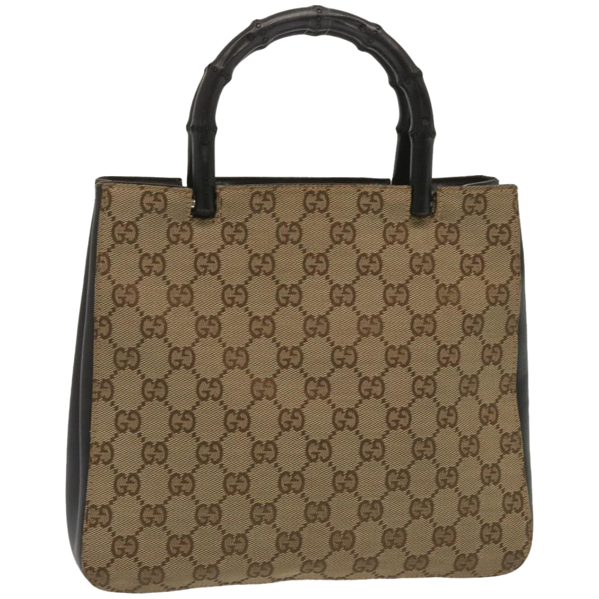 GUCCI Bamboo GG Canvas Hand Bag Beige 002 1061  10842