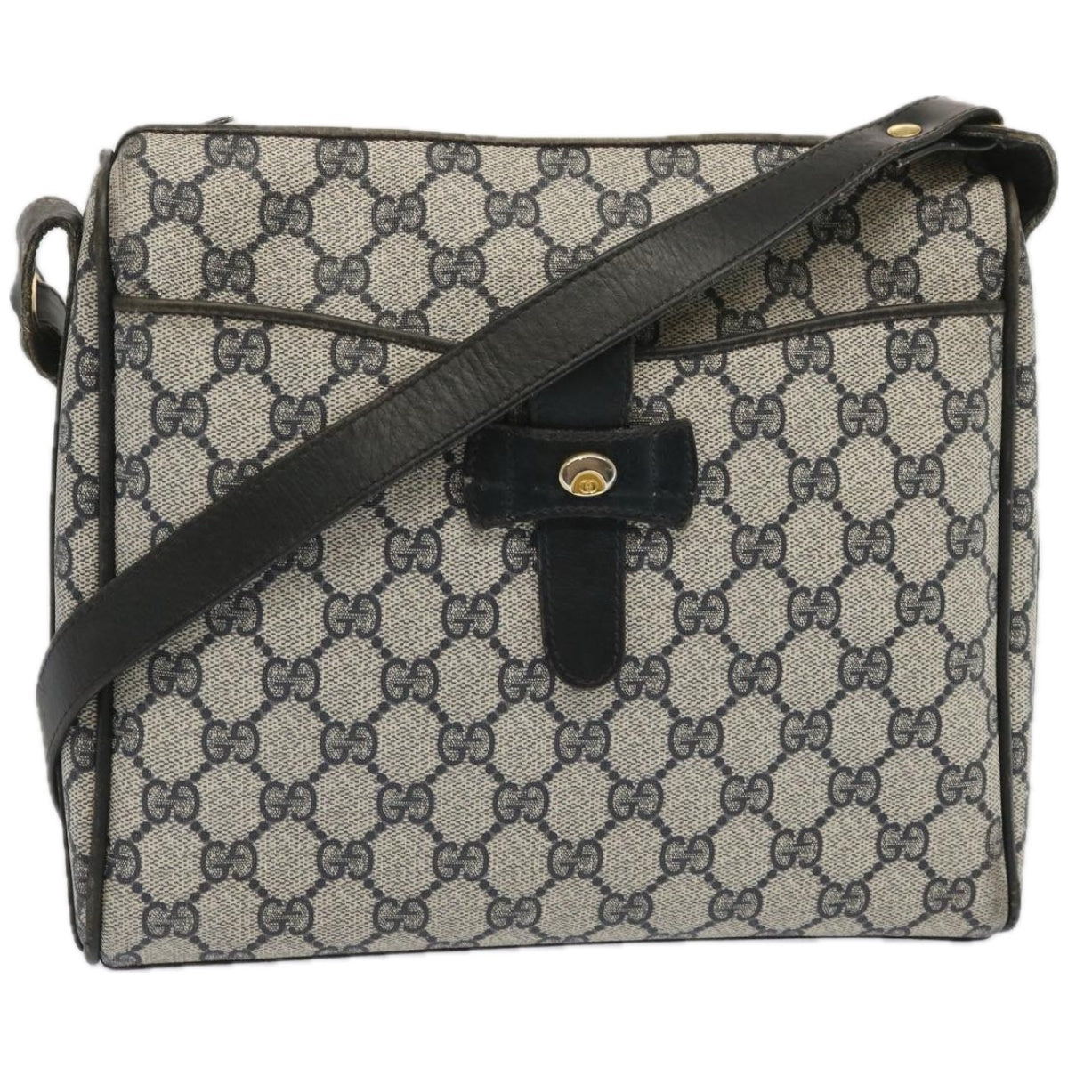 GUCCI GG Supreme Shoulder Bag PVC Navy  10866