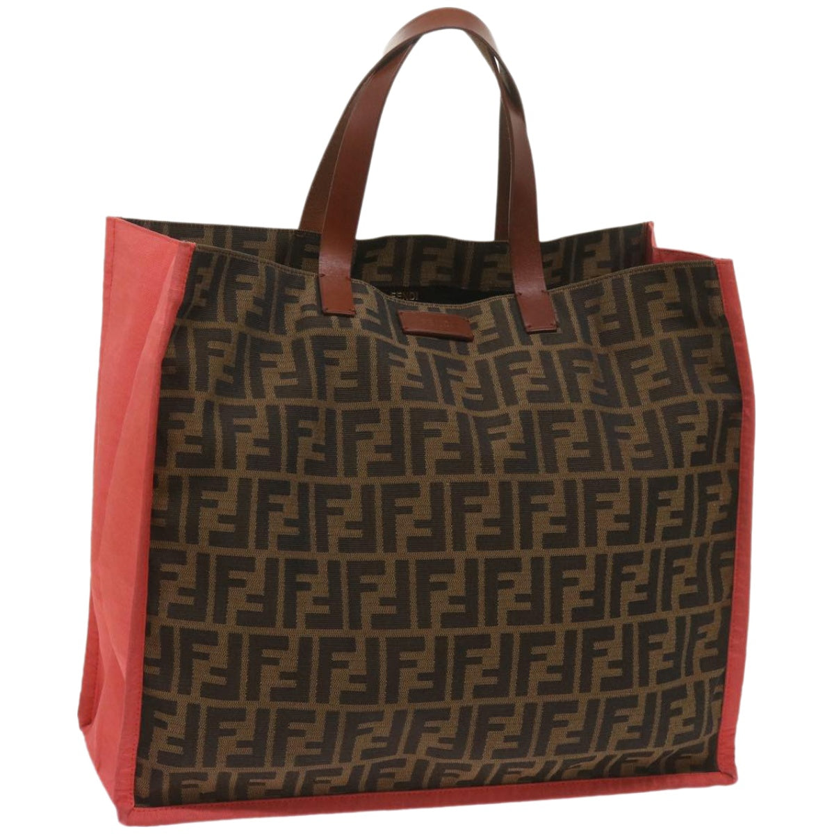 Luxury FendiZucca Canvas Tote Bag Black Brownyk10891