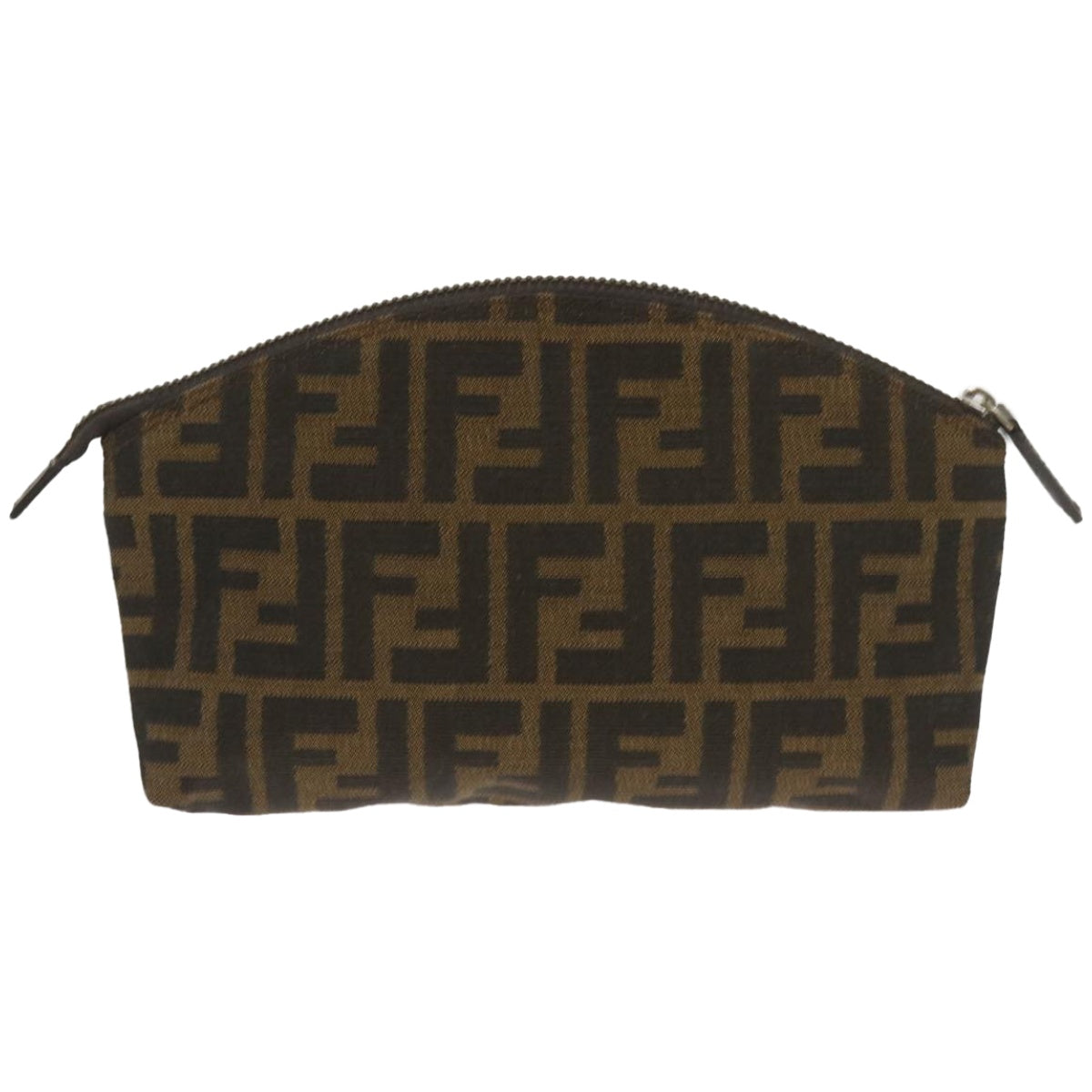 Luxury FendiZucca Canvas Pouch Brown Blackyk10915