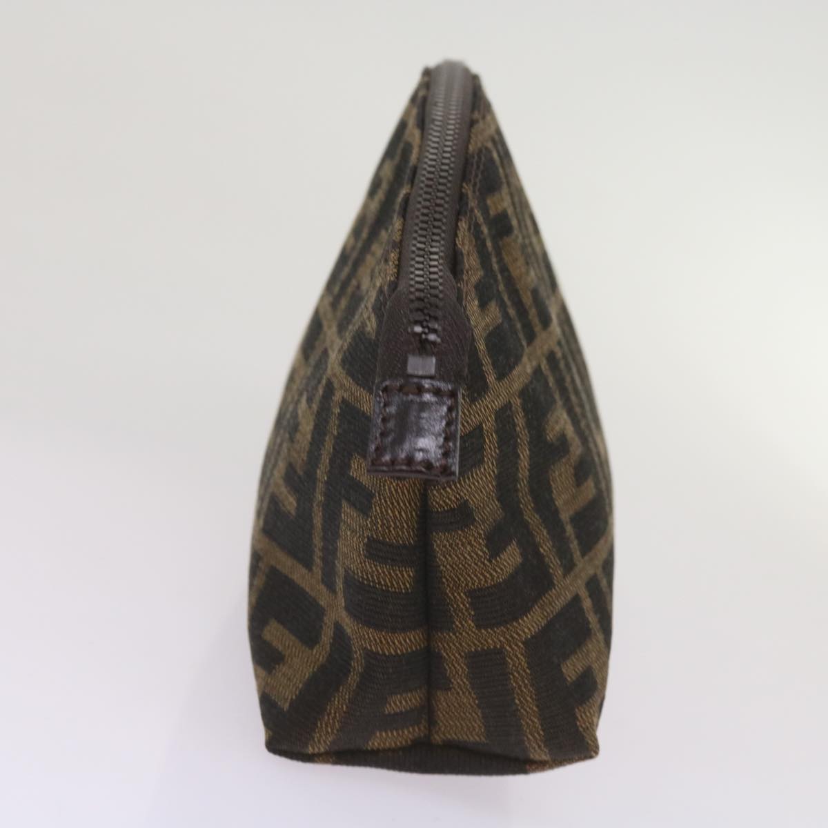 Luxury FendiZucca Canvas Pouch Brown Blackyk10915