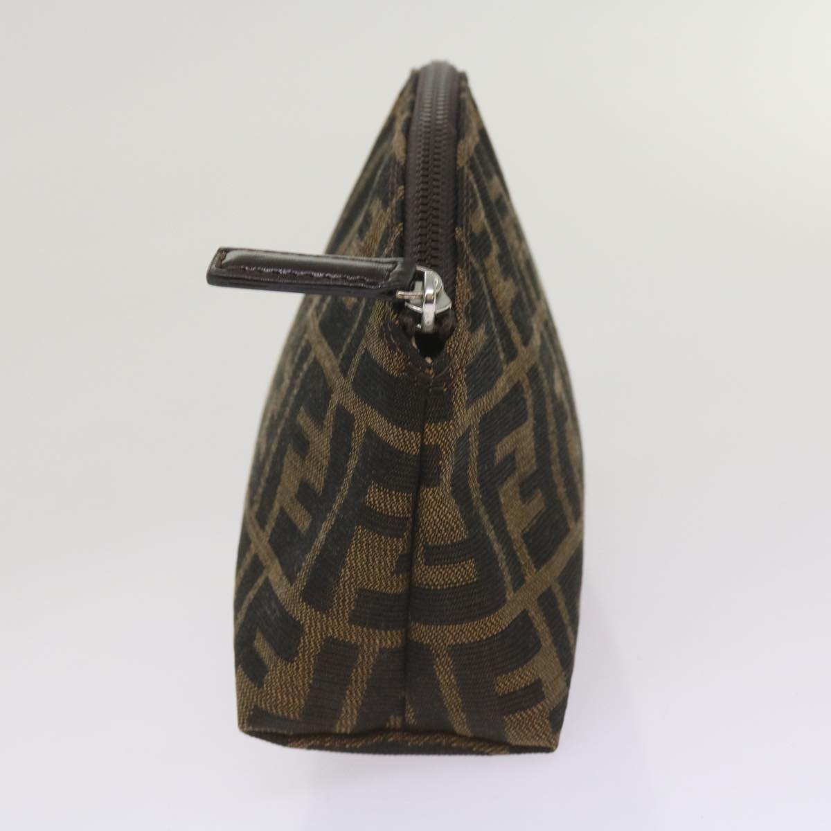 Luxury FendiZucca Canvas Pouch Brown Blackyk10915
