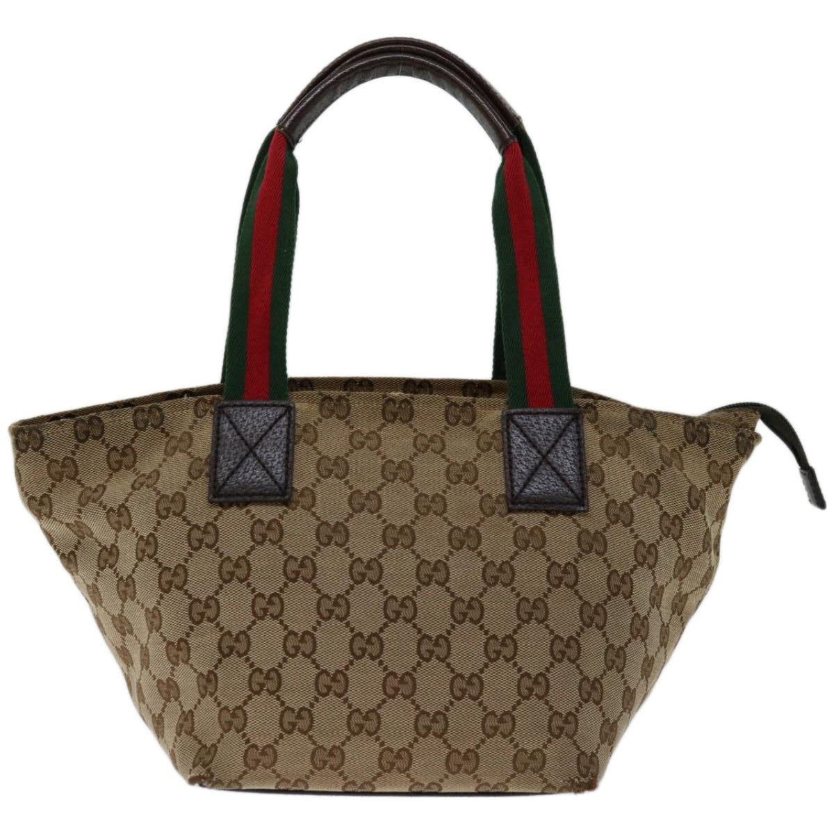 GUCCI GG Canvas Web Sherry Line Tote Bag Red Beige Green 131228  10923