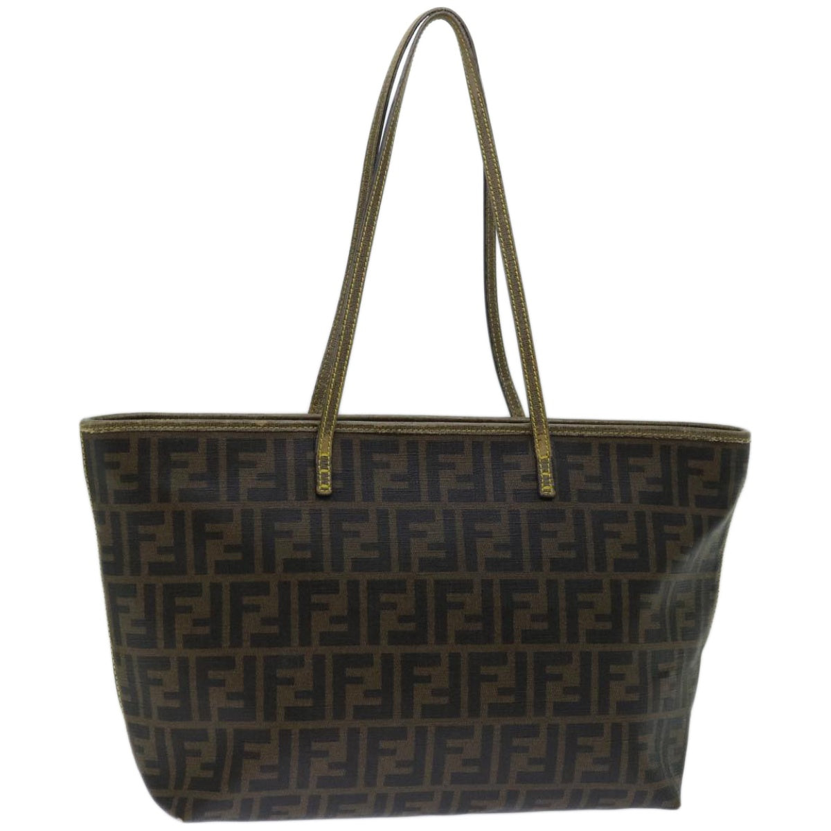 Luxury FendiZucca Canvas Tote Bag Black Brownyk10957