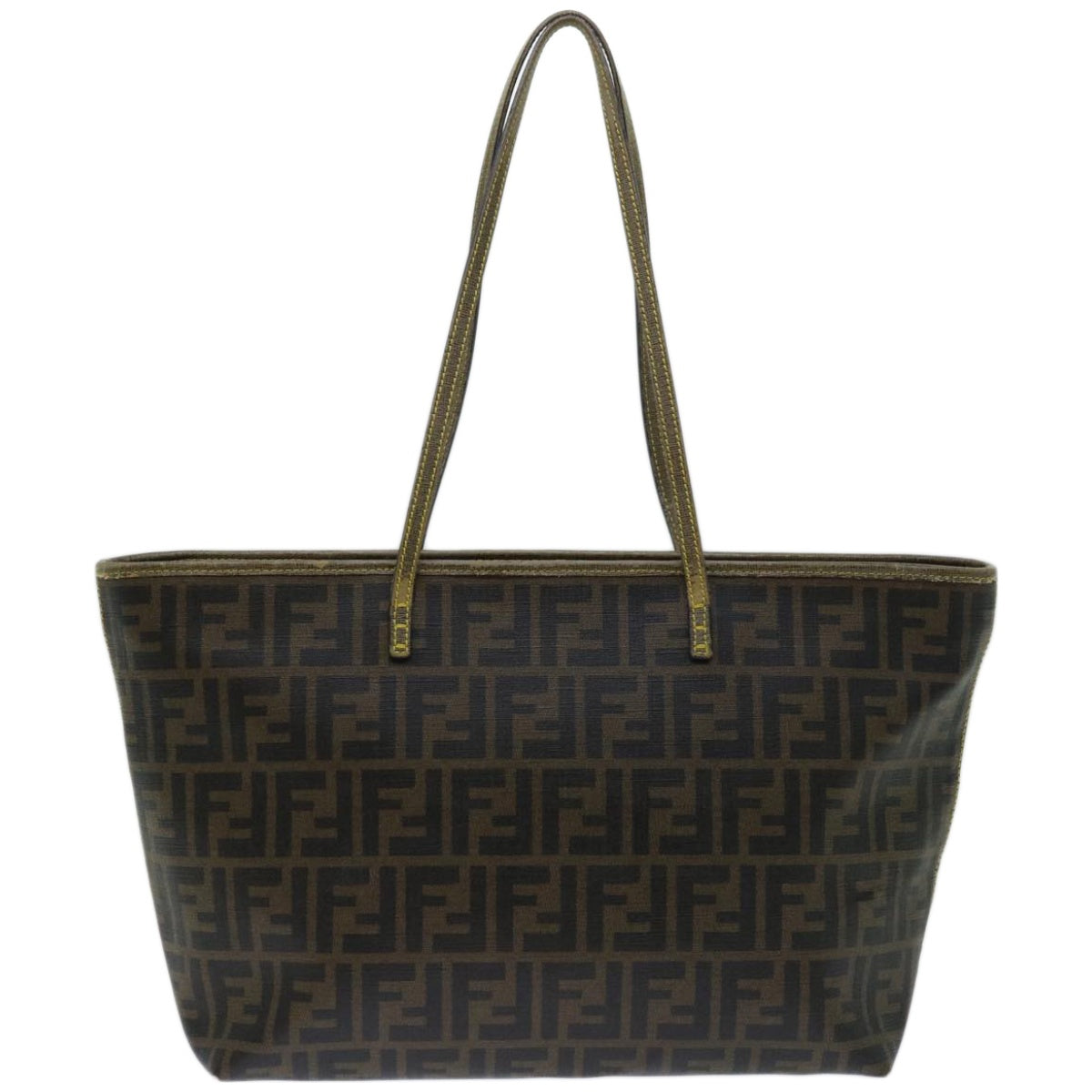 Luxury FendiZucca Canvas Tote Bag Black Brownyk10957