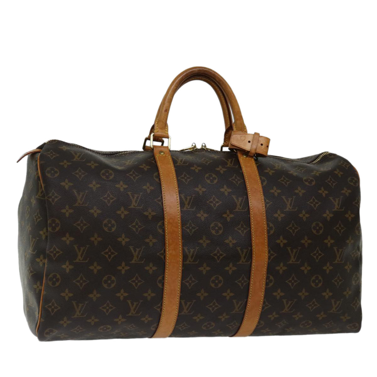 LOUIS VUITTON Monogram Keepall 50 Boston Bag M41426 LV yk11001