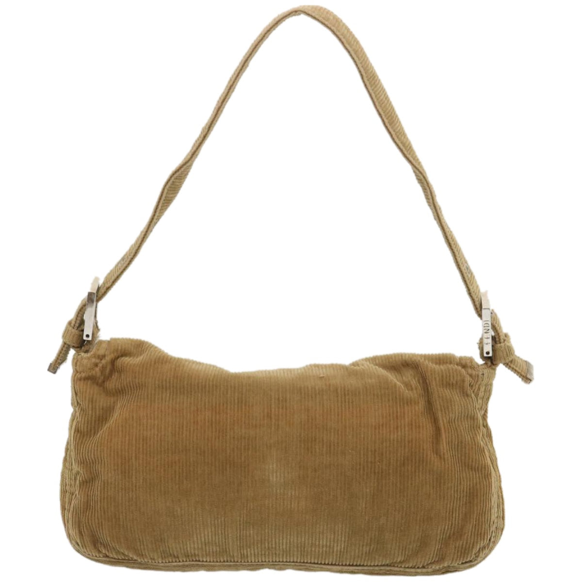 Luxury FendiMamma Baguette Shoulder Bag Corduroy Brownyk11013
