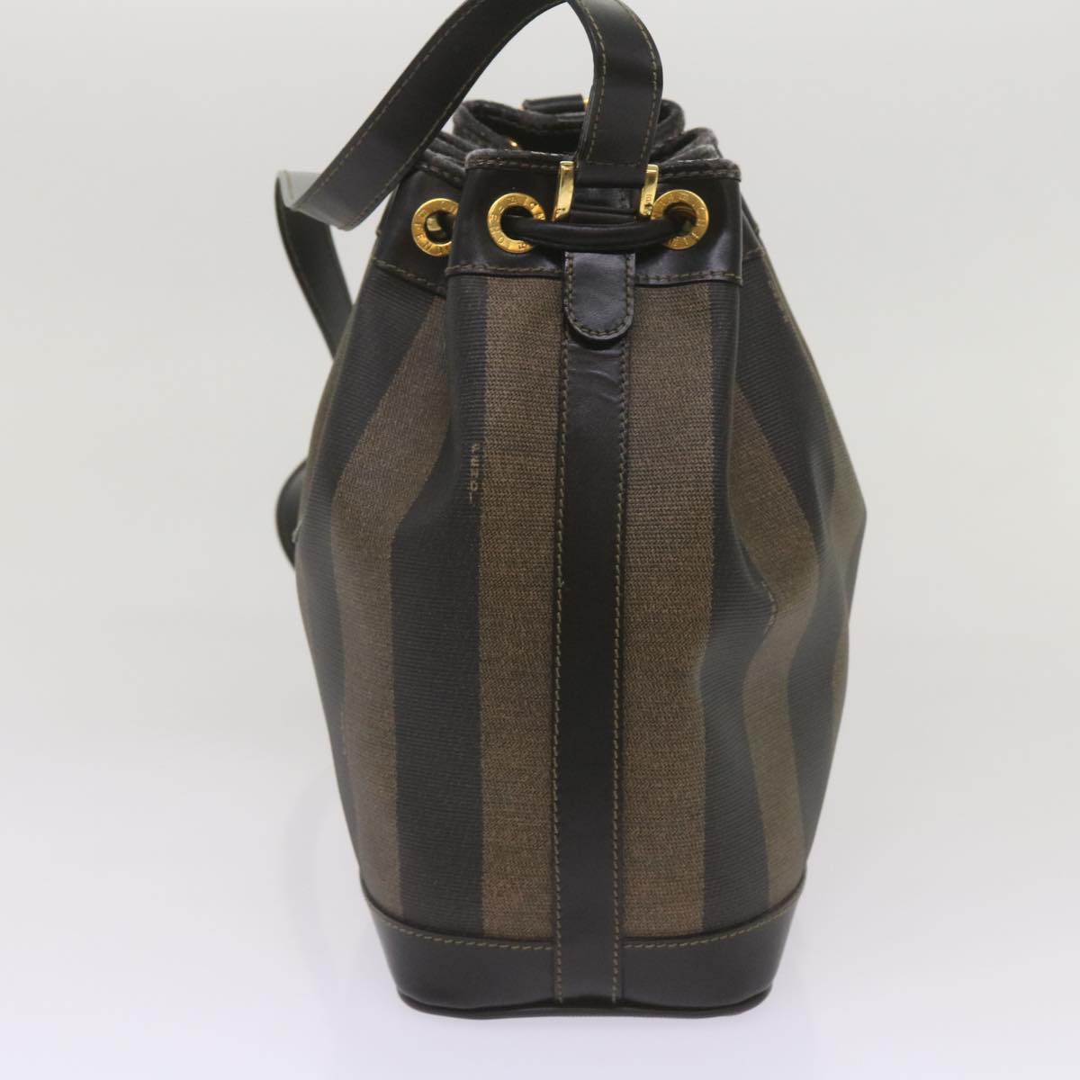 Luxury FendiPecan Canvas Shoulder Bag Brown Blackyk11035