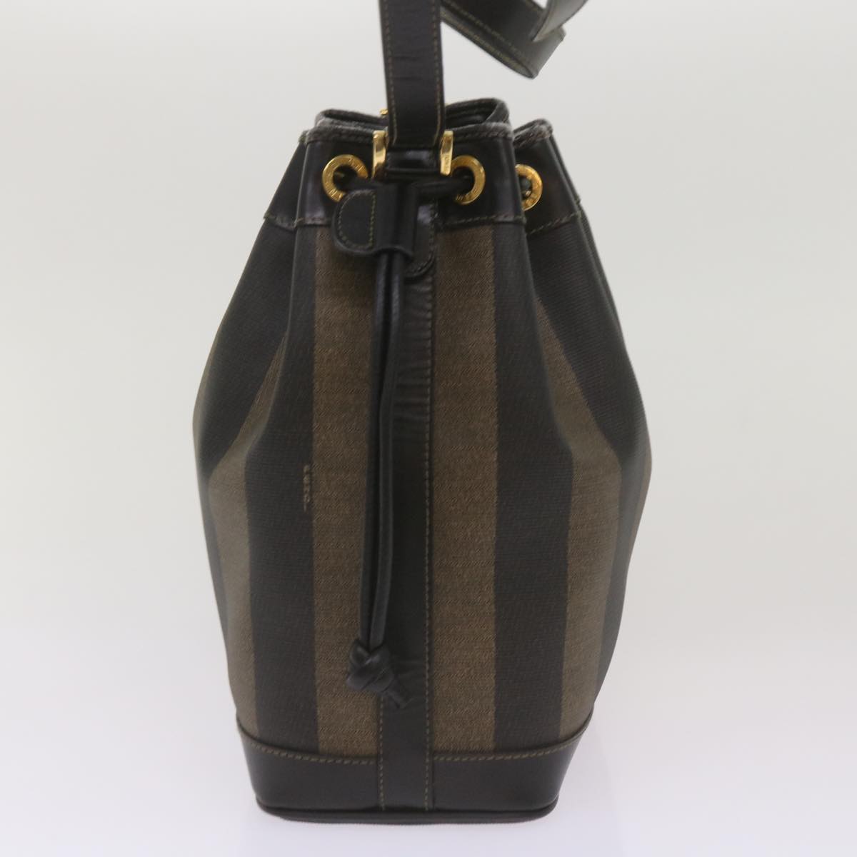 Luxury FendiPecan Canvas Shoulder Bag Brown Blackyk11035
