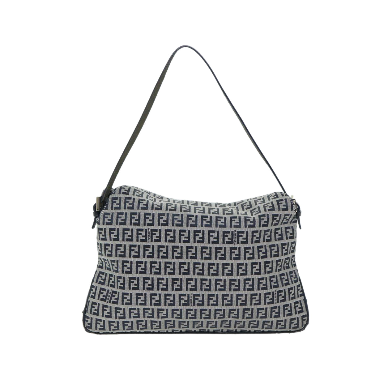 Luxury FendiZucchino Canvas Mamma Baguette Shoulder Bag Navyyk11046