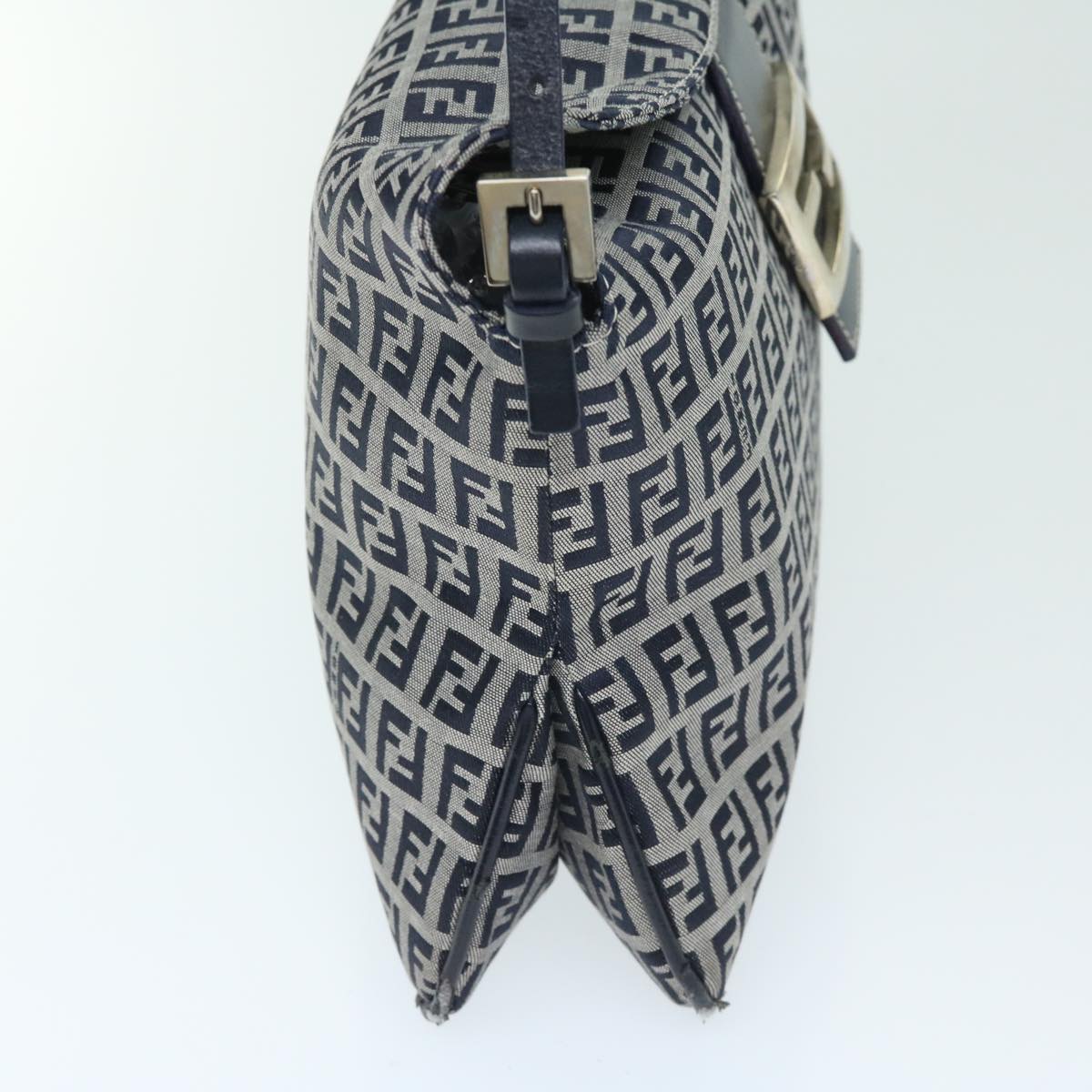 Luxury FendiZucchino Canvas Mamma Baguette Shoulder Bag Navyyk11046
