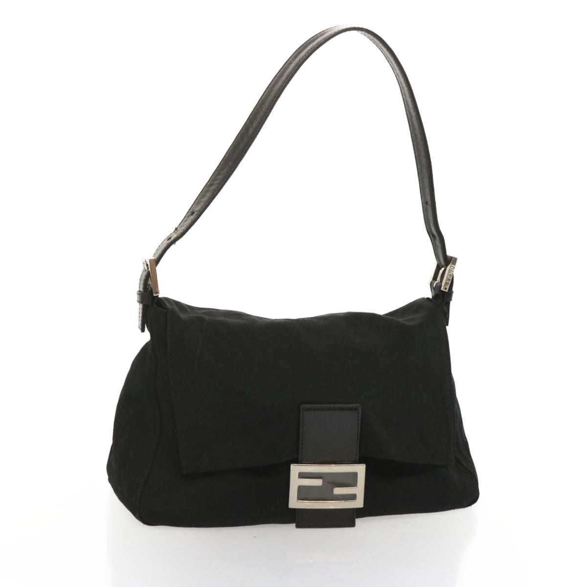 Luxury FendiMamma Baguette Shoulder Bag Nylon Blackyk11070