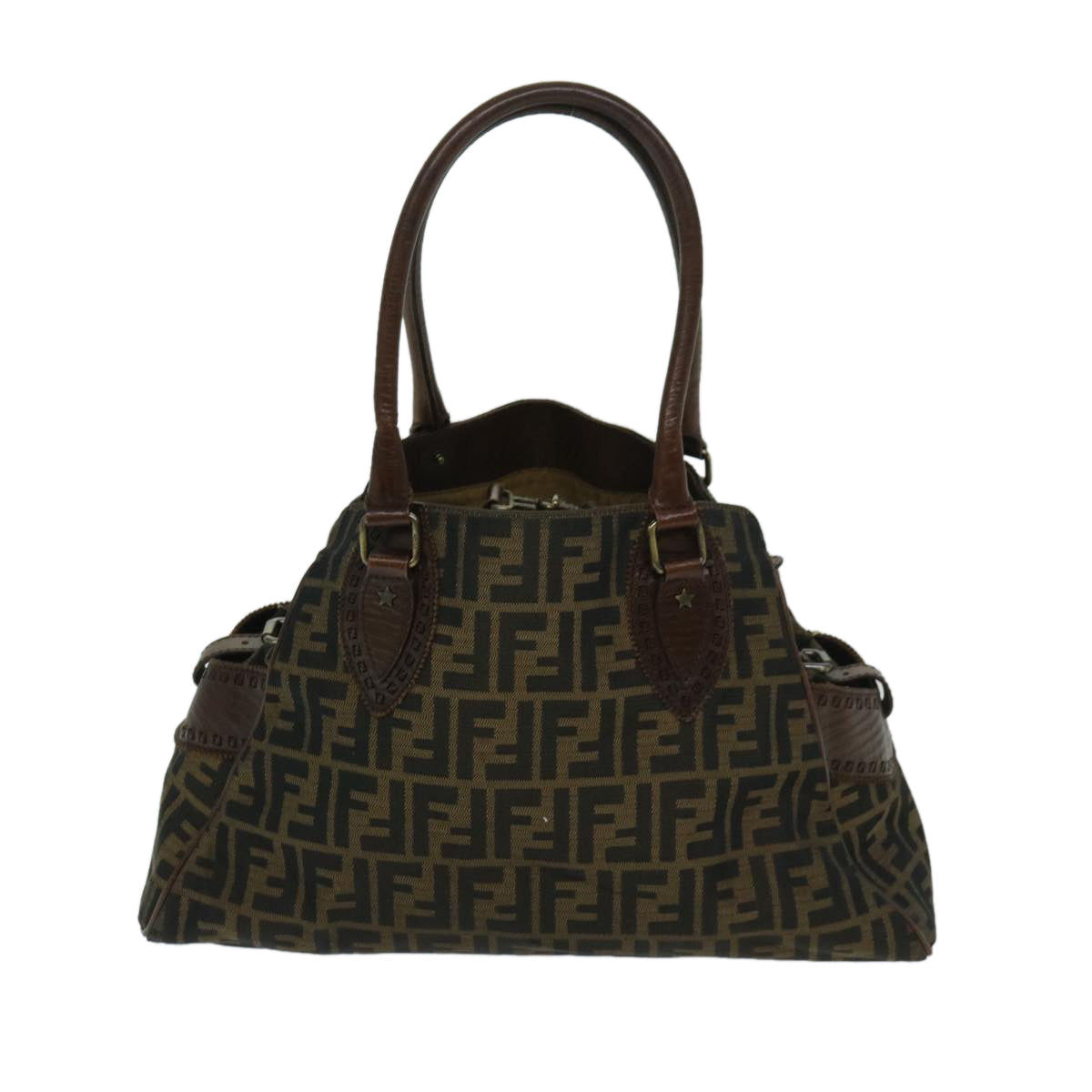 Luxury FendiZucca Canvas Hand Bag Brownyk11216