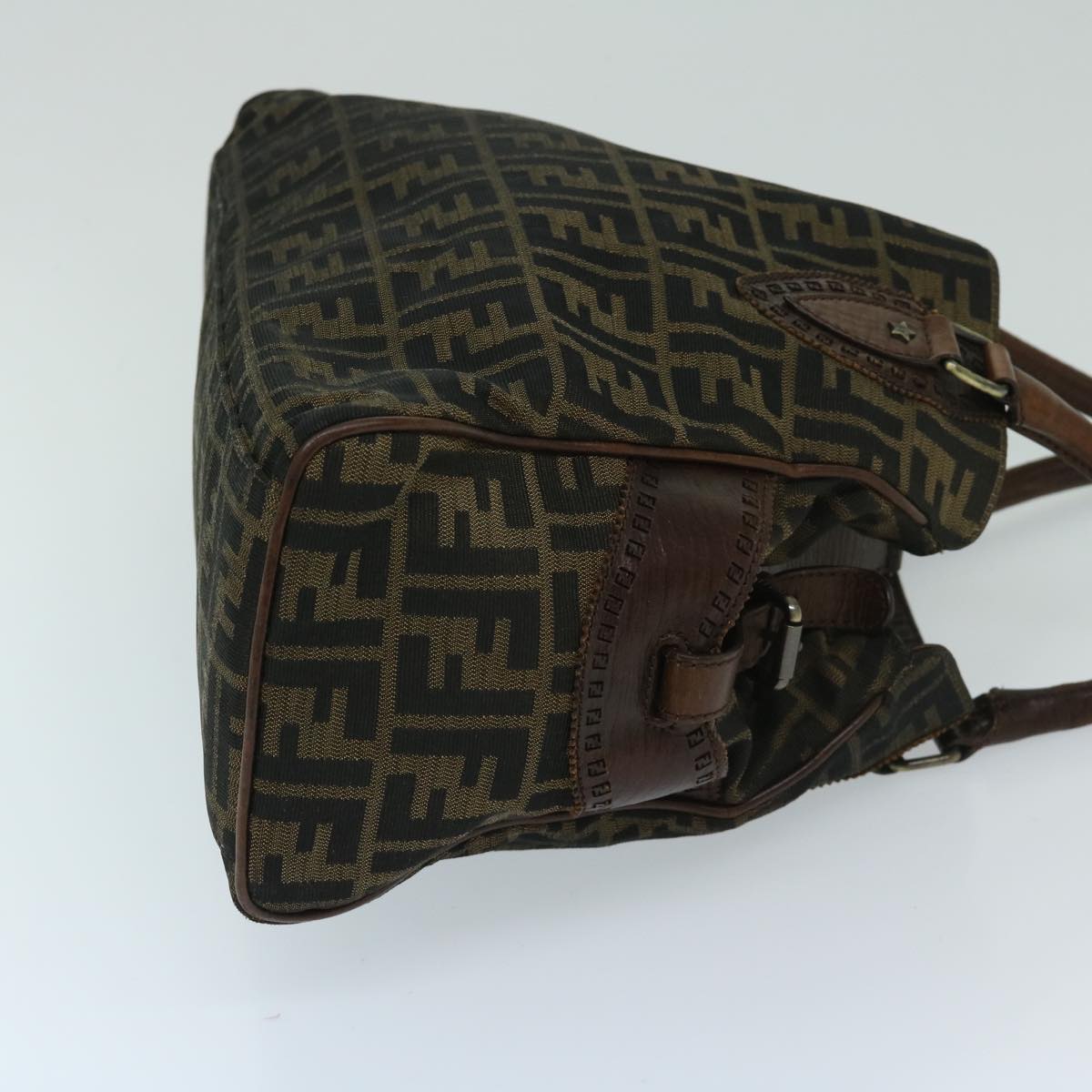 Luxury FendiZucca Canvas Hand Bag Brownyk11216