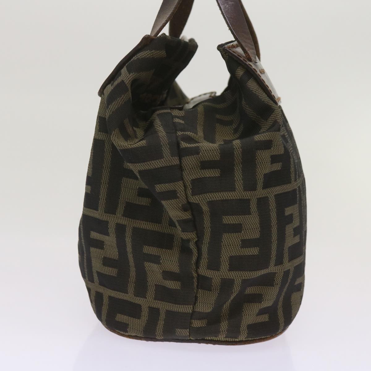Luxury FendiZucca Canvas Hand Bag Brown Blackyk11238