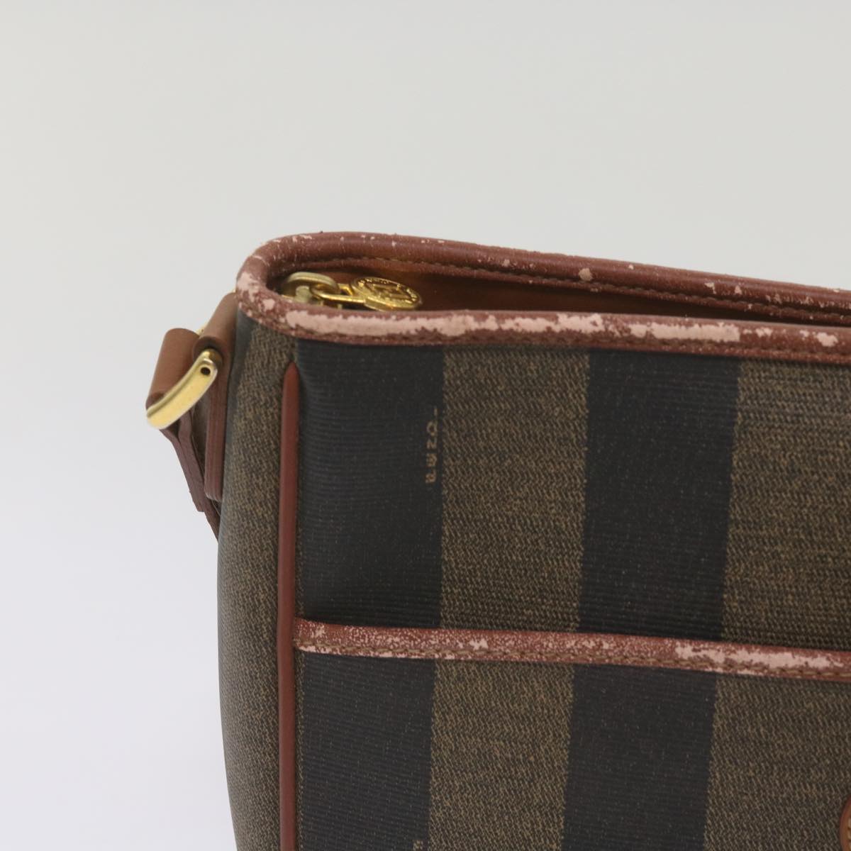 Luxury FendiPecan Canvas Shoulder Bag Brown Blackyk11276