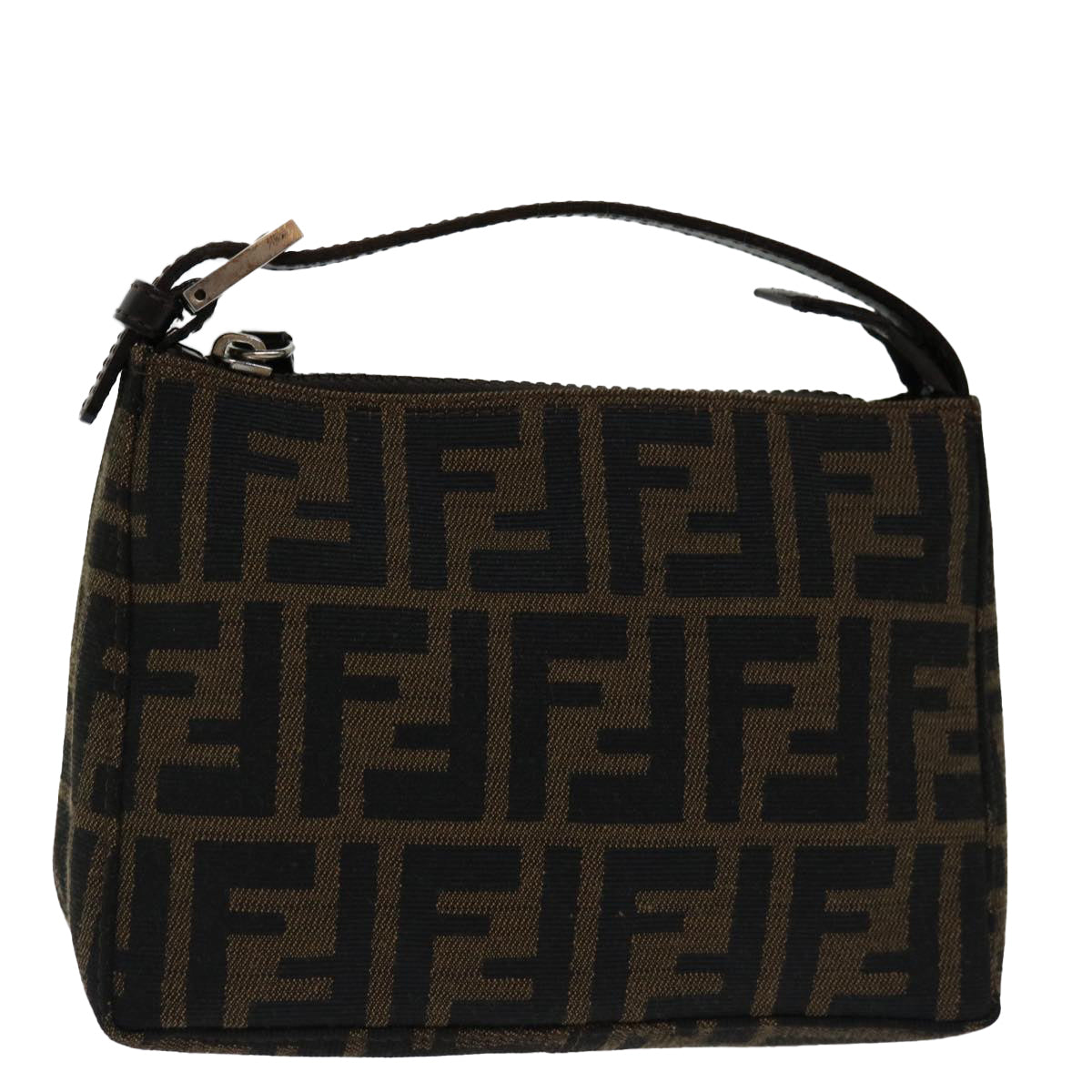 Luxury FendiZucca Canvas Hand Bag Brown Blackyk11283