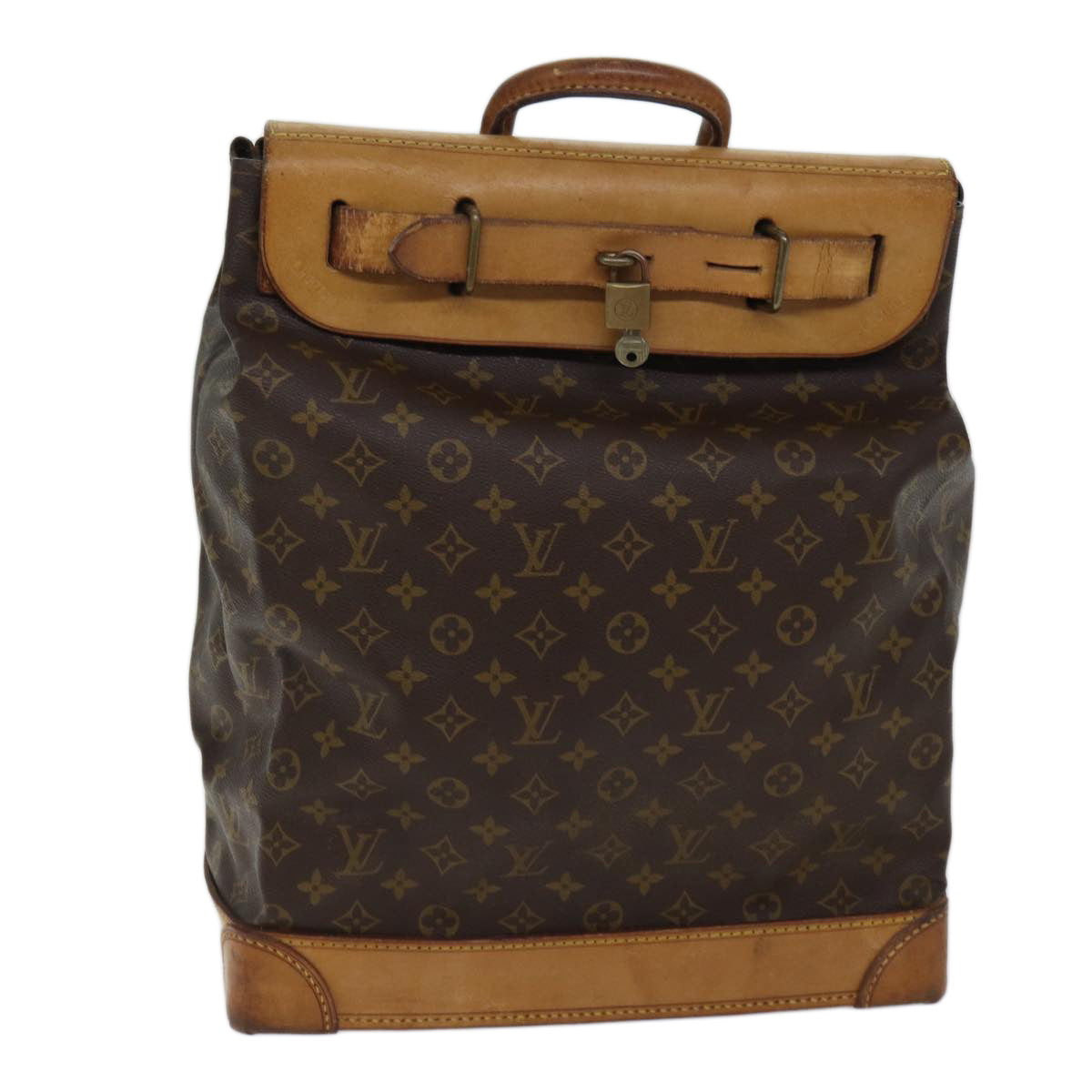 LOUIS VUITTON Monogram steamer bag Boston Bag M41126 LV yk11301