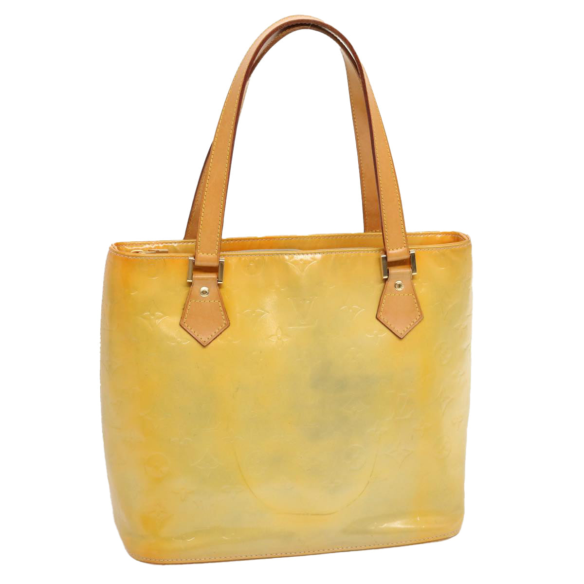 LOUIS VUITTON Monogram Vernis Houston Hand Bag Gris M91053 LV yk11370