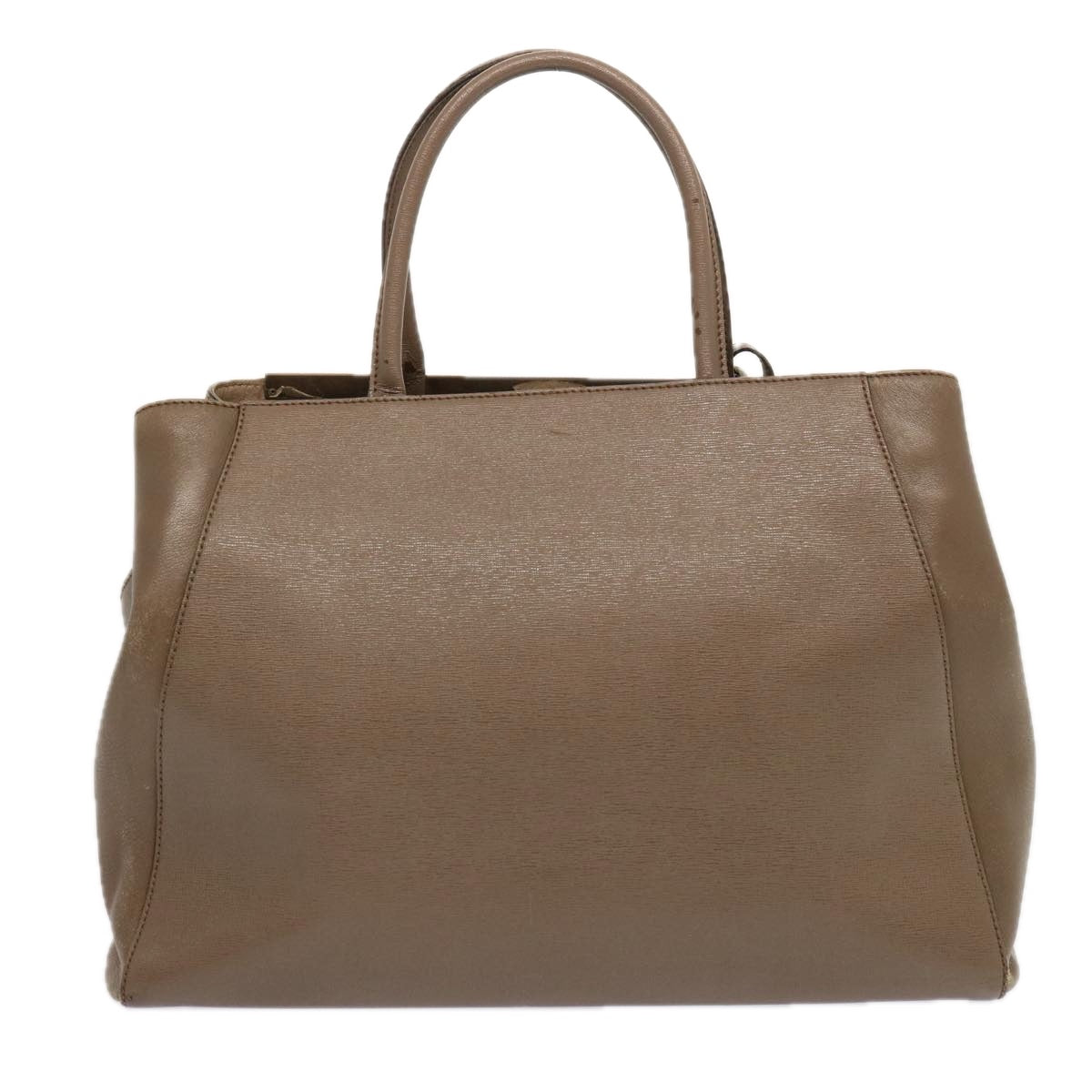 Luxury FendiHand Bag Leather 2way Gray Beigeyk11379