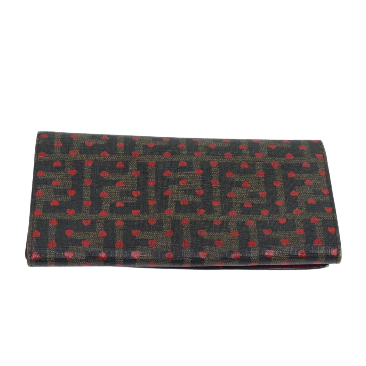 Luxury FendiZucca Canvas Long Wallet Black Brownyk11434