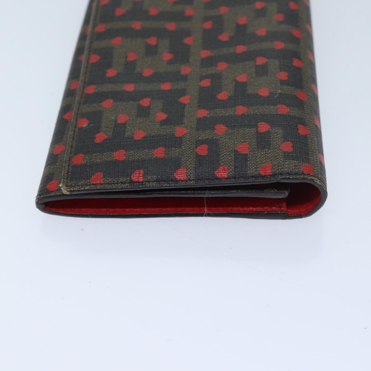Luxury FendiZucca Canvas Long Wallet Black Brownyk11434