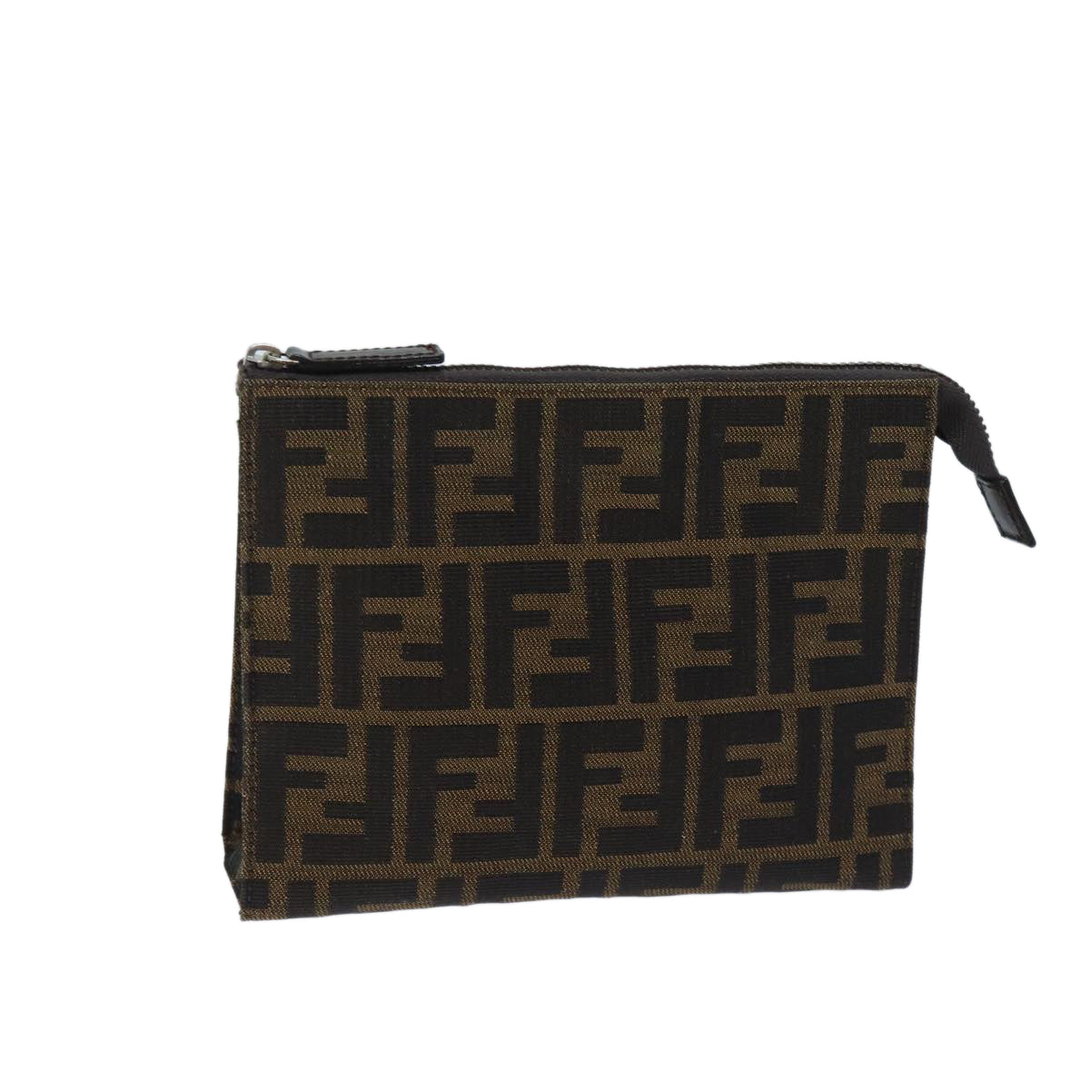Luxury FendiZucca Canvas Pouch Brown Blackyk11460
