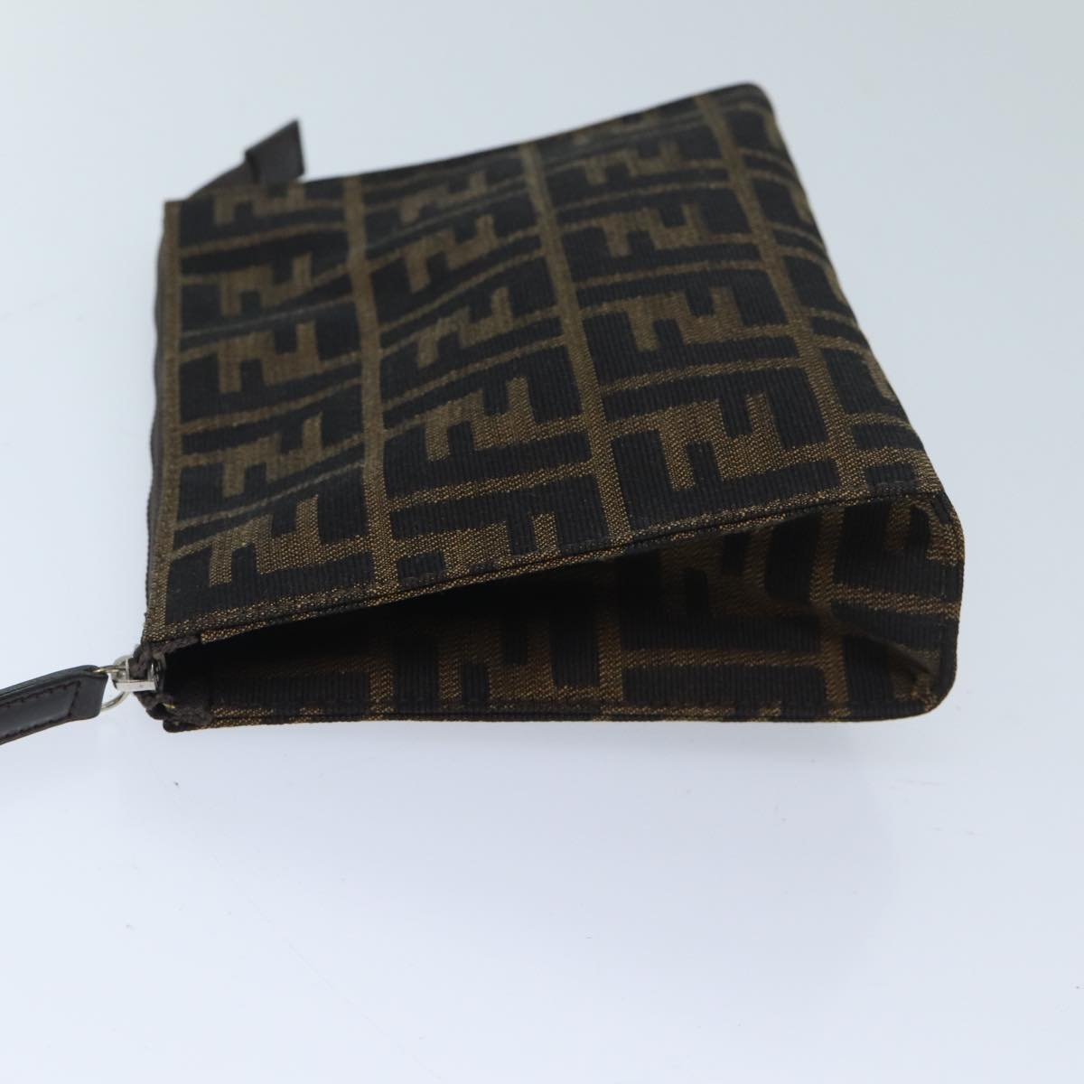 Luxury FendiZucca Canvas Pouch Brown Blackyk11460