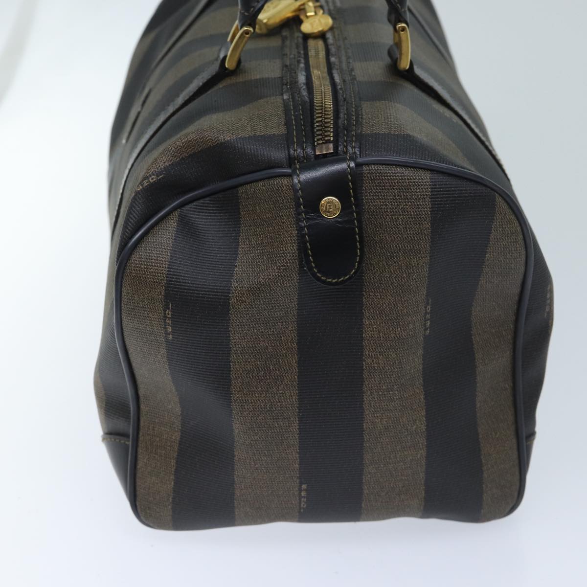 Luxury FendiPecan Canvas Boston Bag Brownyk11462