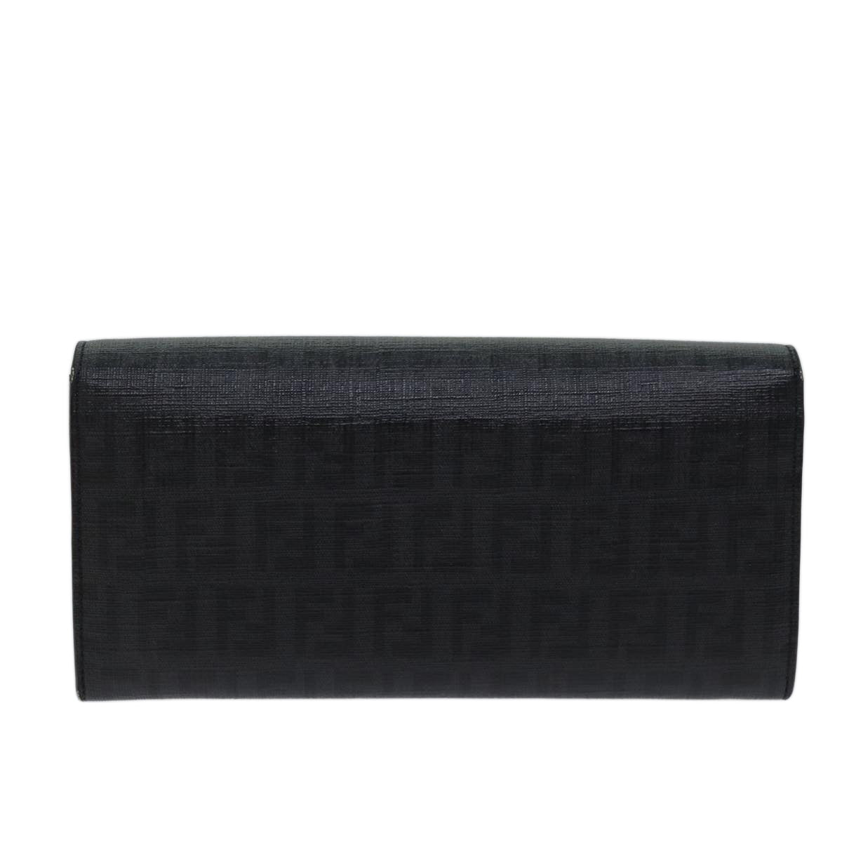 Luxury FendiZucchino Canvas Long Wallet Blackyk11478