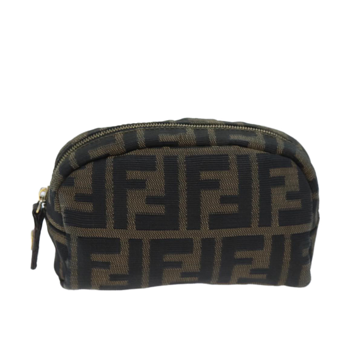 Luxury FendiZucca Canvas Pouch Brown Blackyk11488