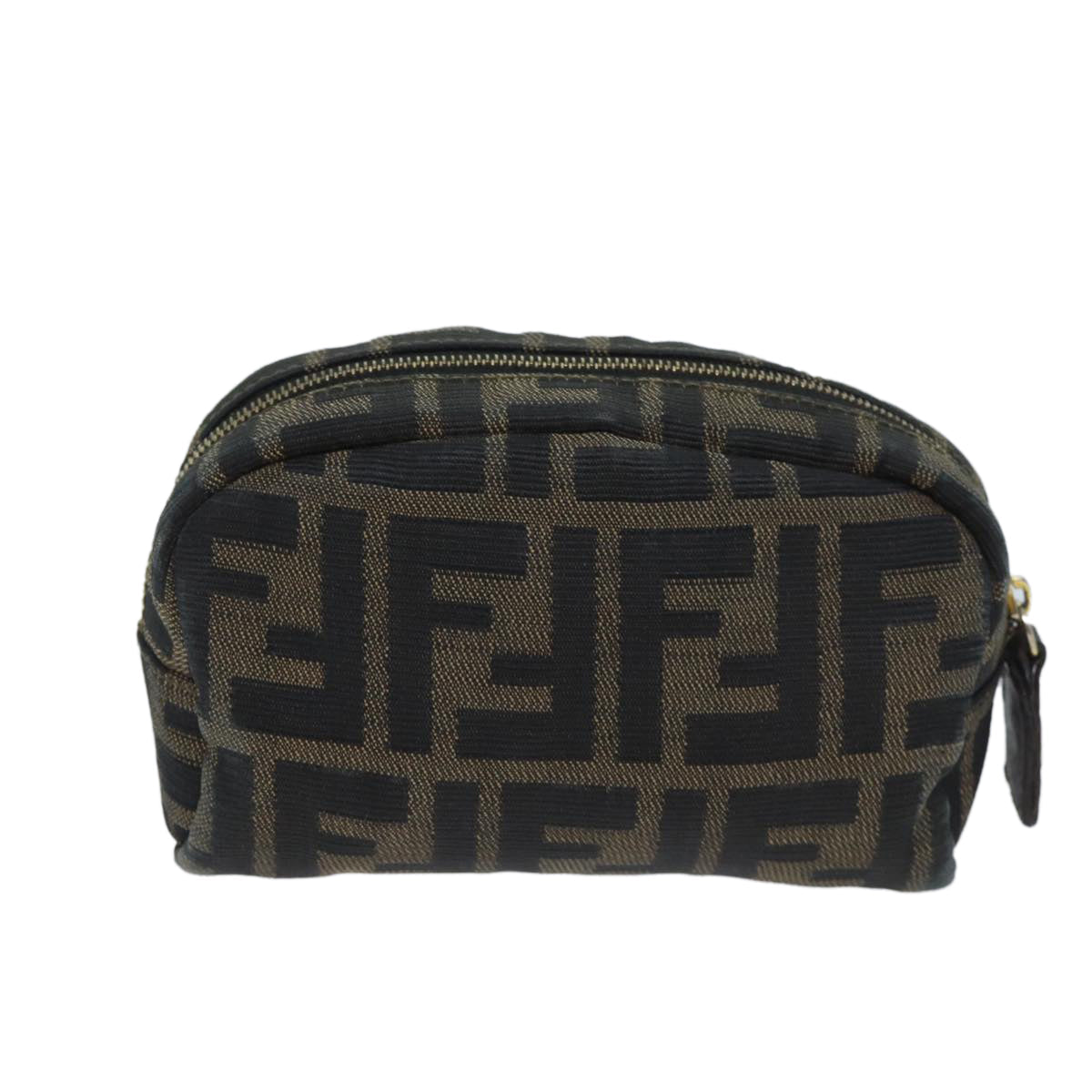 Luxury FendiZucca Canvas Pouch Brown Blackyk11488