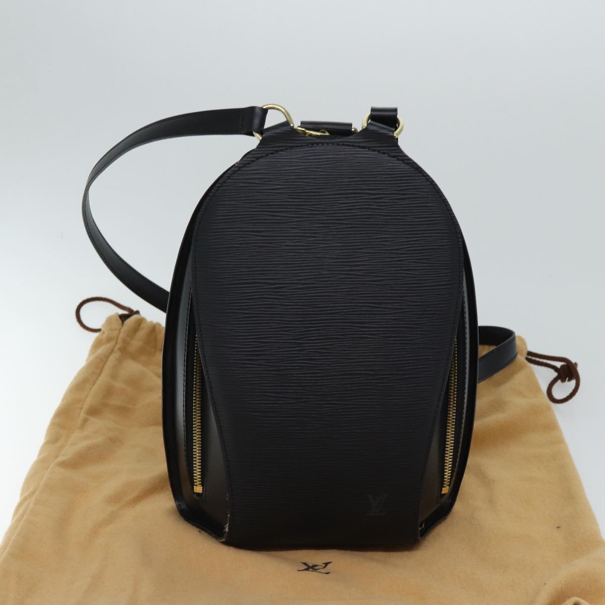 LOUIS VUITTON Epi Mabillon Backpack Black M52232 LV yk11505