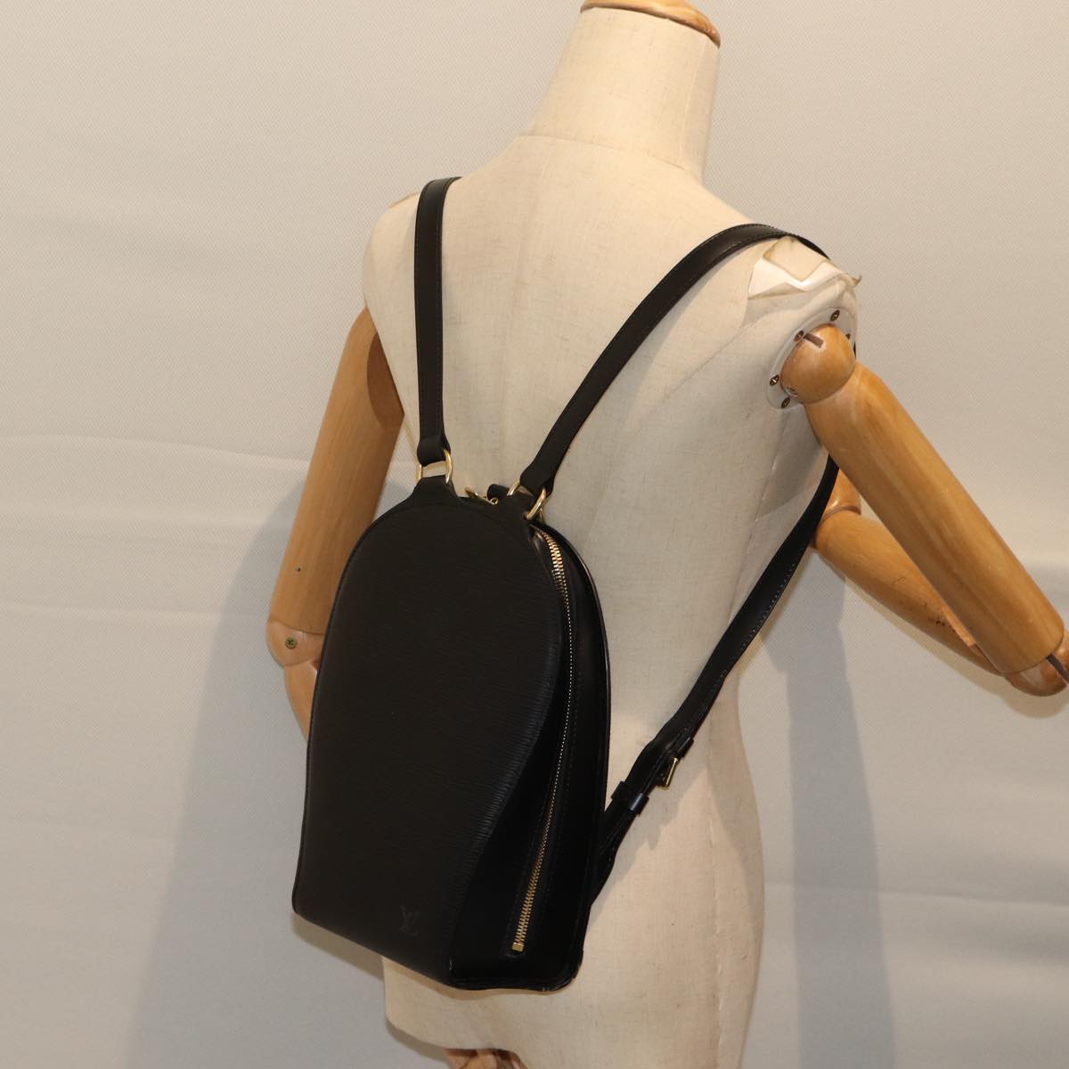 LOUIS VUITTON Epi Mabillon Backpack Black M52232 LV yk11505