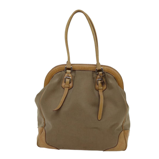 Luxury PradaTote Bag Canvas Beige yk11521