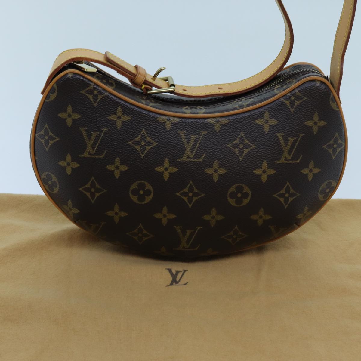 LOUIS VUITTON Monogram Pochette Croissant Shoulder Bag M51510 LV yk11546A