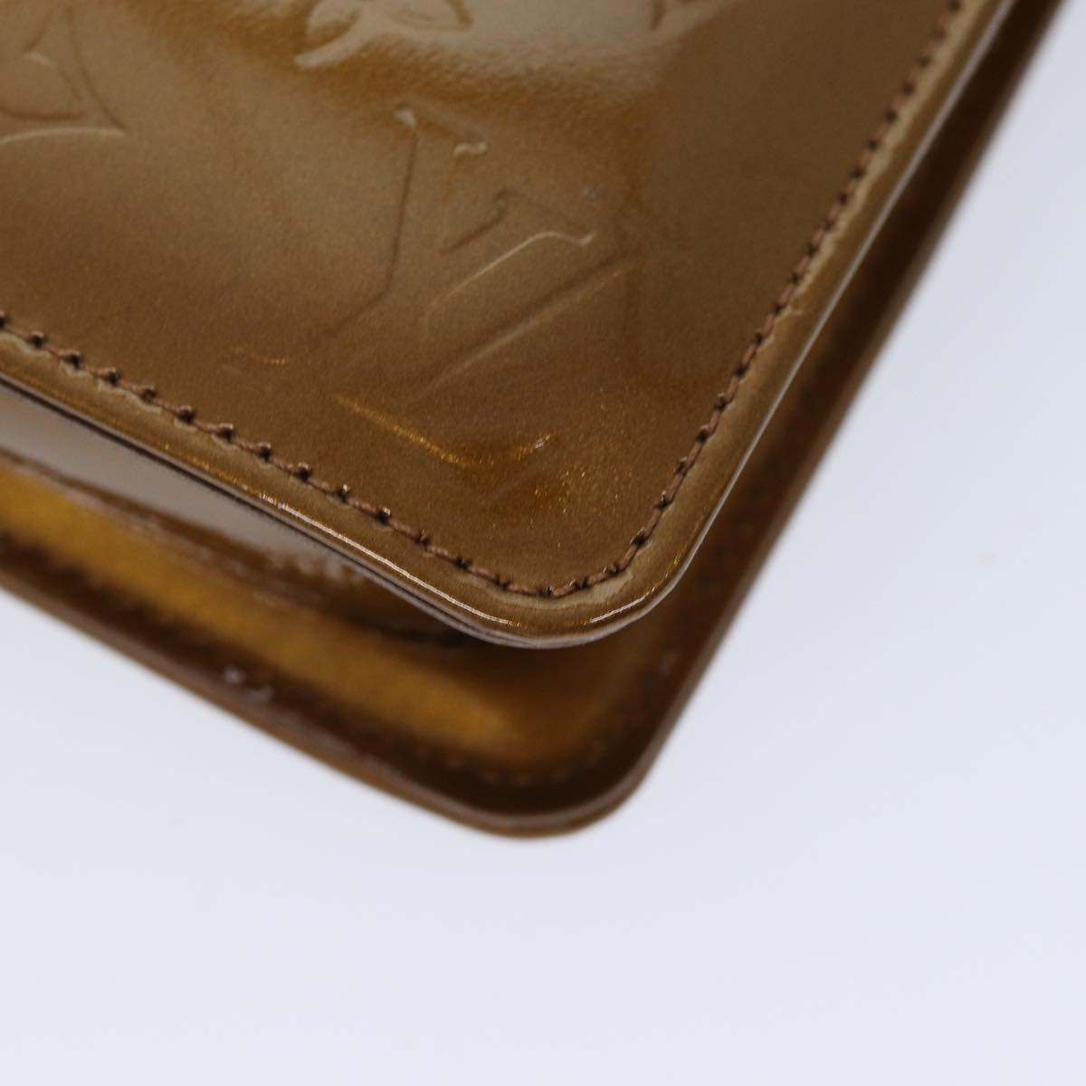 LOUIS VUITTON Monogram Vernis Lexington Pouch Bronze M91133 LV yk11556