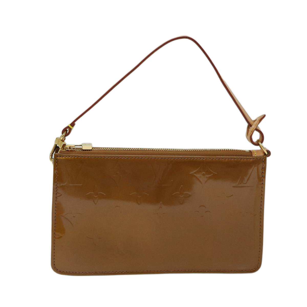 LOUIS VUITTON Monogram Vernis Lexington Pouch Bronze M91133 LV yk11556