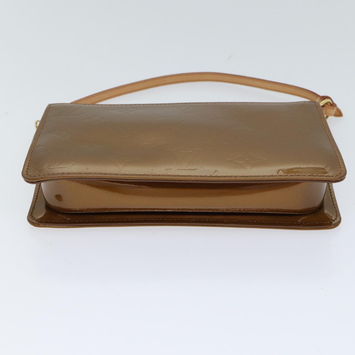 LOUIS VUITTON Monogram Vernis Lexington Pouch Bronze M91133 LV yk11556