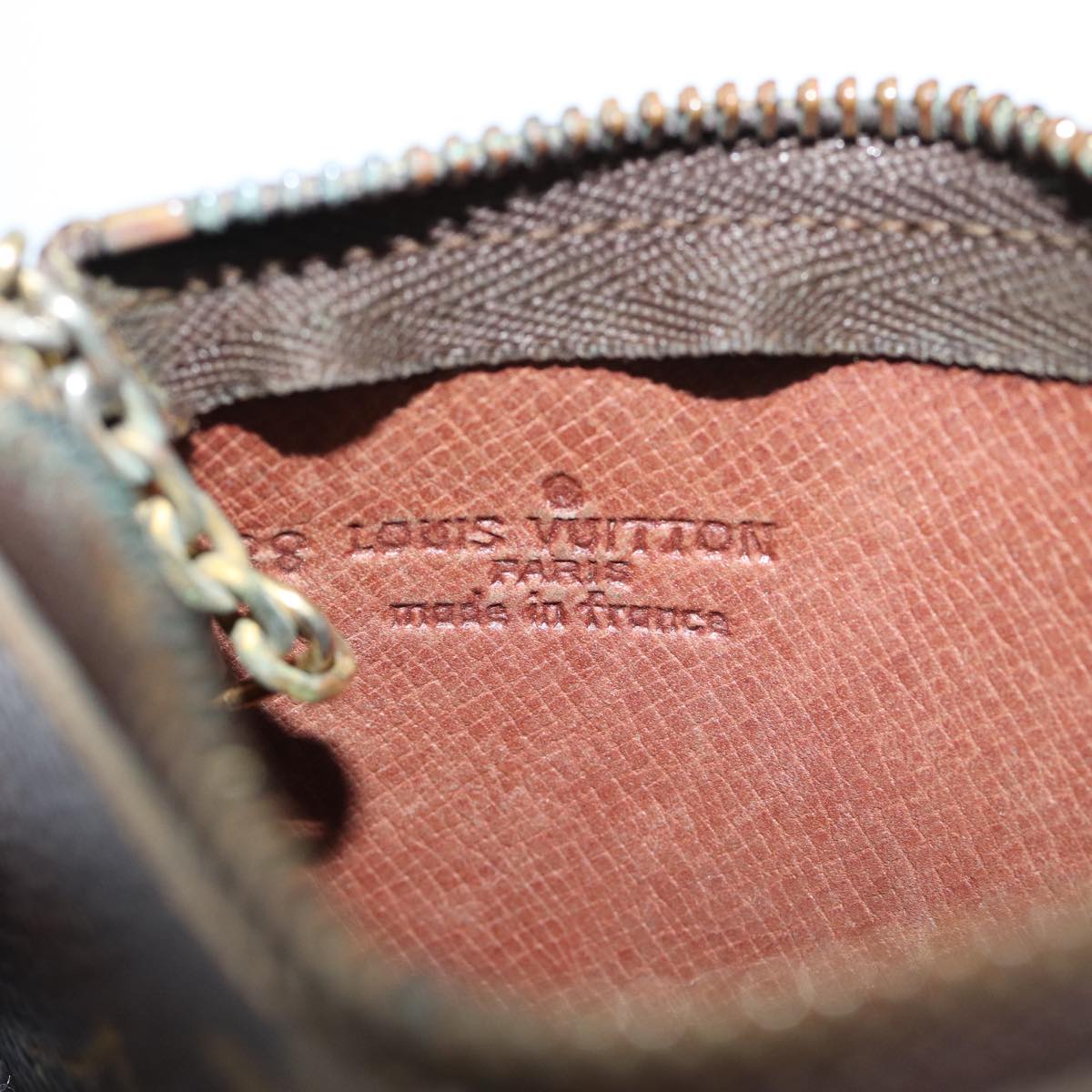 LOUIS VUITTON Monogram Pochette Cles Coin Purse M62650 LV yk11566
