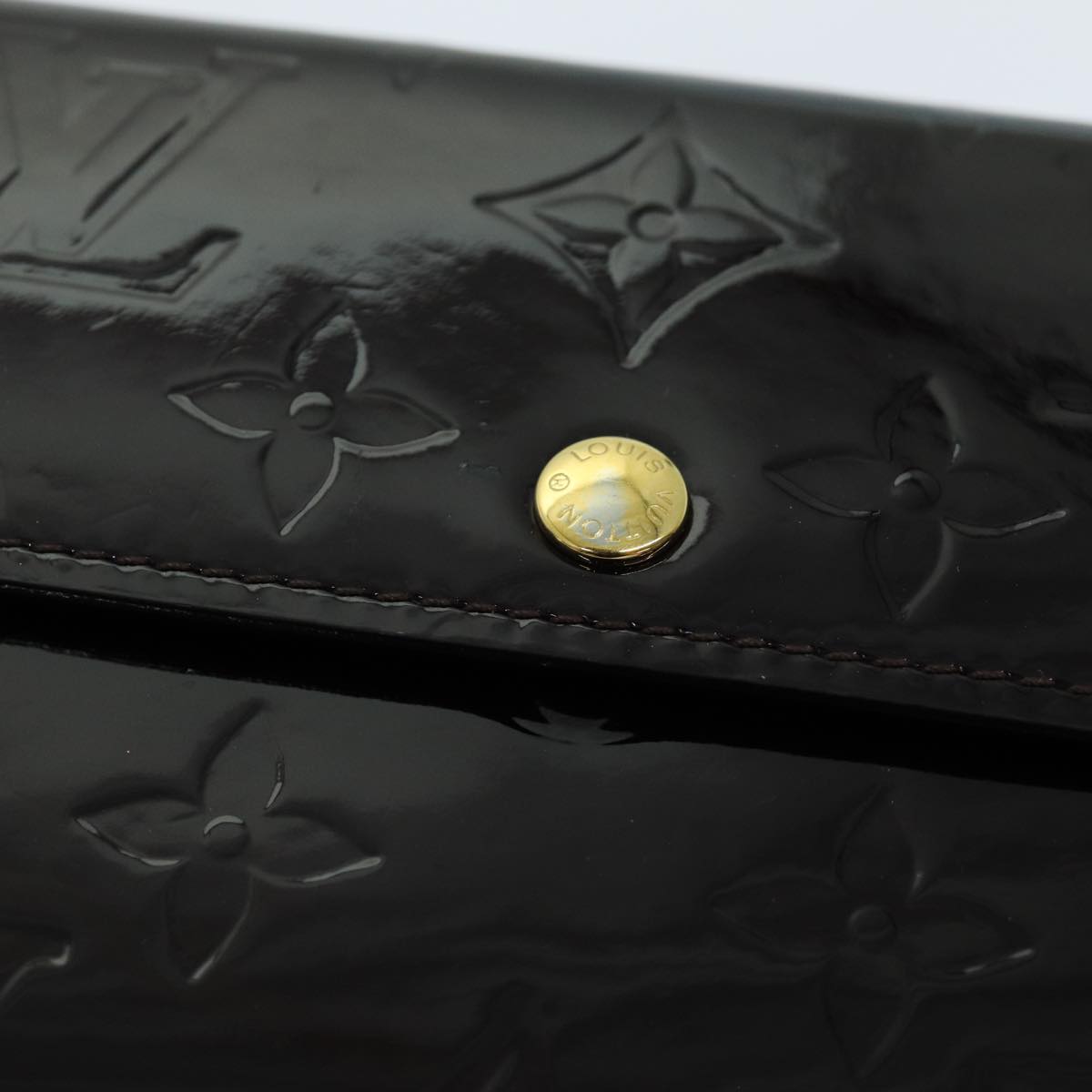 LOUIS VUITTON Vernis Portefeuille Sarah Long Wallet Amarante M93524 yk11573
