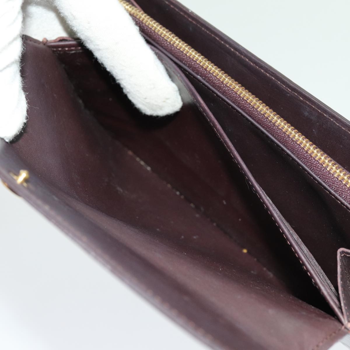 LOUIS VUITTON Vernis Portefeuille Sarah Long Wallet Amarante M93524 yk11573