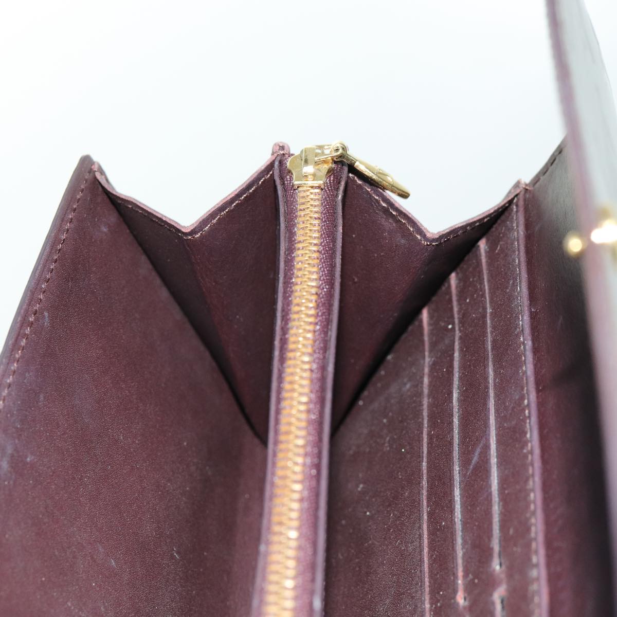 LOUIS VUITTON Vernis Portefeuille Sarah Long Wallet Amarante M93524 yk11573