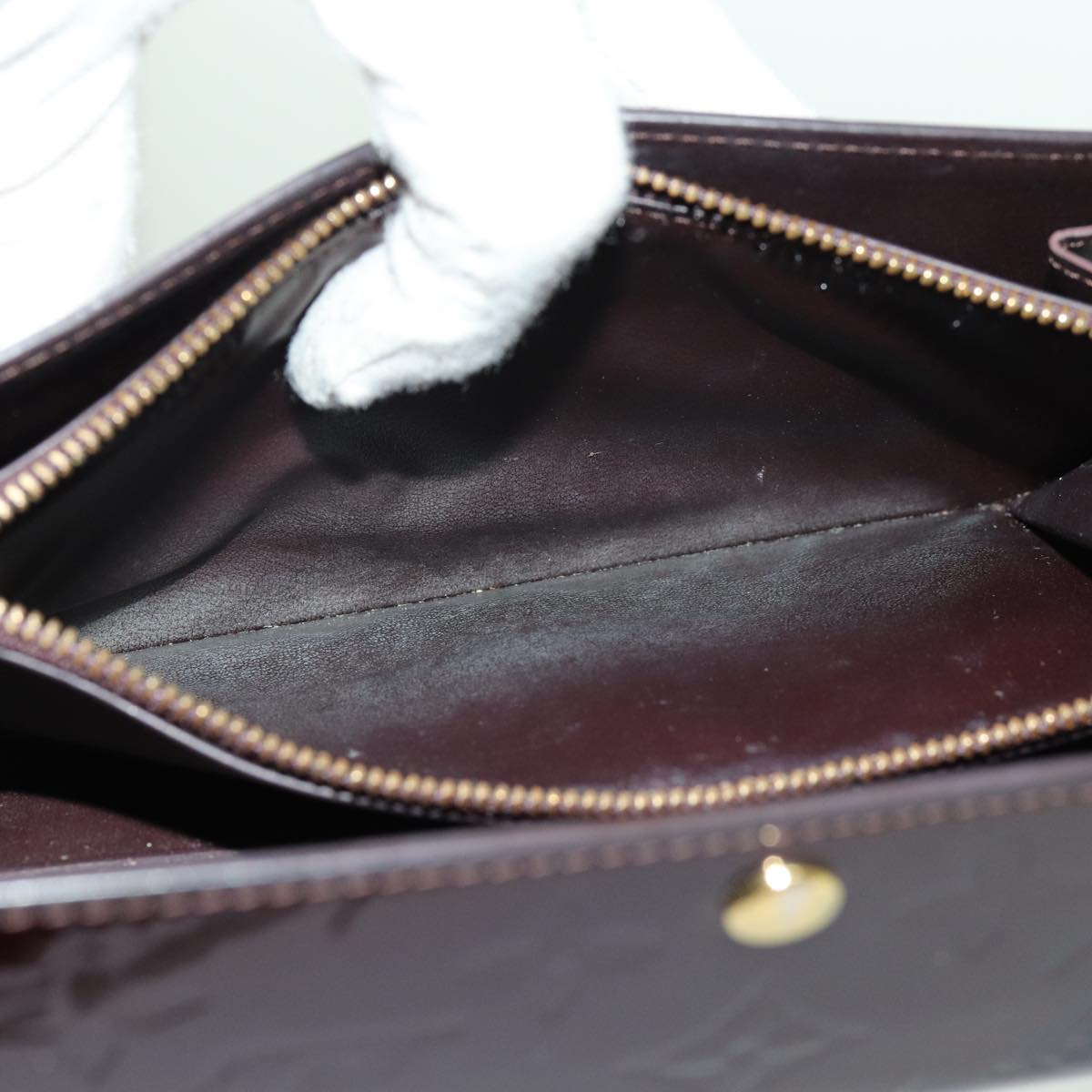 LOUIS VUITTON Vernis Portefeuille Sarah Long Wallet Amarante M93524 yk11573